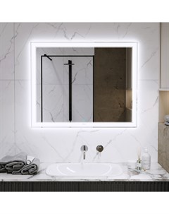 Зеркало с подсветкой bella lux белый 100x80x3 см Alavann