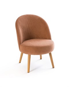 Кресло велюровое в рубчик lenou розовый розовый 66x78x57 см Laredoute