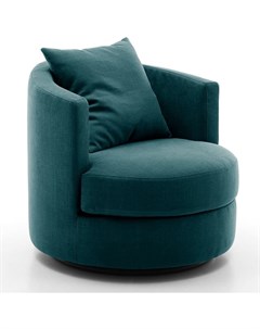 Поворотное кресло oval синий 80x76x80 см Olta