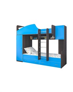 Кровать двухъярусная юниор 2 голубой 2316x1850x832 см Ярофф