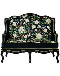 Двухместный диван цветущая аристократка черный 64x115x132 см Object desire