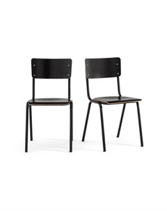 Комплект из 2 стульев hiba черный 45x81x48 см Laredoute