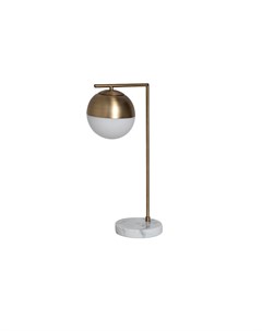 Лампа настольная с матовым плафоном золото белый 45x55 см Garda decor