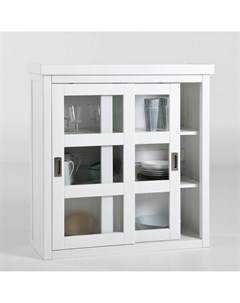 Шкаф для посуды с 2 раздвижными дверками inqaluit белый 100x105x35 см Laredoute