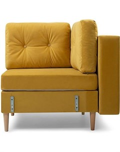 Угловое кресло Динс Velvet Yellow желтый 20404 Woodcraft