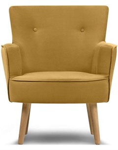 Кресло Чарли Velvet Yellow желтый 106893 Woodcraft