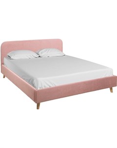 Кровать Лайтси 140 Velvet Pink Woodcraft