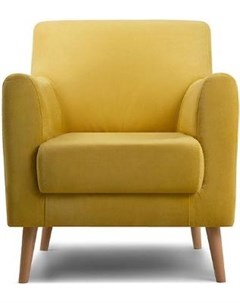 Кресло Оденс Velvet Yellow Woodcraft