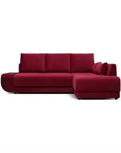 Угловой диван Манхэттен Velvet Crimson Woodcraft