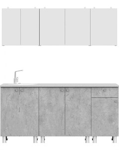 Готовая кухня Исполнение 6 2 0м цемент светлый белый 00 00103138 Sv-мебель