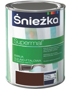 Краска эмаль Эмаль Supermal масляно фталевая 800мл шоколадно коричневый Sniezka