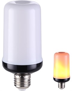 Светодиодная лампа с эффектом пламени IP20 E27 1400K 7W 220V белый черный Novotech