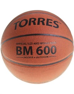 Баскетбольный мяч BM600 р 6 ПУ нейлон бут камера коричневый черный B10026 Torres