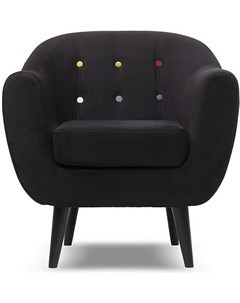 Кресло Роттердам Velvet Black черный 46325 Woodcraft