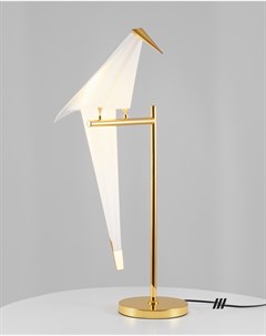 Светодиодная настольная лампа origami birds золотой 42x70 см Moderli
