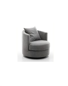 Поворотное кресло oval серое серый 80x76x80 см Olta