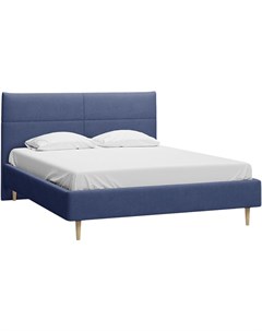Кровать Майтон 160 Velvet Navy Blue Woodcraft