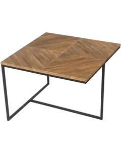 Журнальный столик Эклектик Квадро Дуб Американский коричневый черный 149599 Woodcraft
