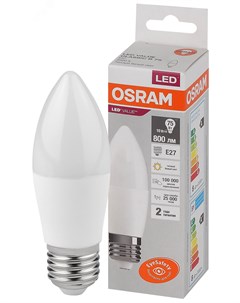 Лампа светодиодная В75 10Вт Е27 3000К 4058075579538 LED Value Osram