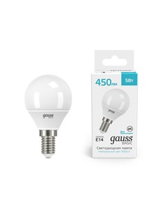 Лампа светодиодная G45 5Вт Е14 4000К LED M Basic Gauss