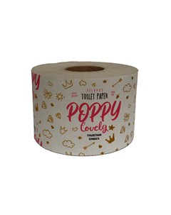 Туалетная бумага с гильзой LOVELY 500х110х80 Poppy