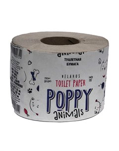 Туалетная бумага с гильзой ANIMALS 459х110х80 Poppy
