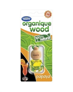 Ароматизатор Wood Organicue Папайя жидкостный подвесной с деревянной крышкой 7 мл Tasotti