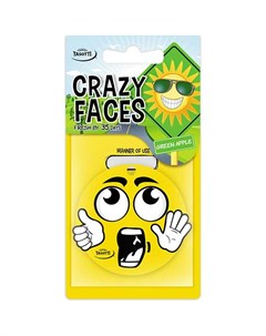 Ароматизатор Crazy Face Зеленое яблоко бумажный Tasotti