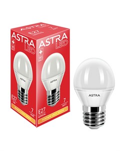 Лампа светодиодная G45 7Вт E27 3000K Astra
