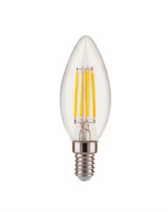 Лампа светодиодная филаментная C35 4Вт E14 3000K GOLD LED Ultra