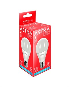 Лампа светодиодная A60 10Вт E27 4000K Astra