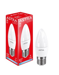 Лампа светодиодная C37 7Вт E27 4000K Astra