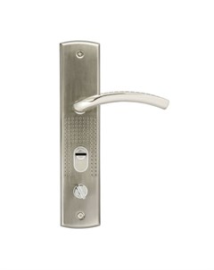 Ручка дверная на планке НОРА-М 200(96) (левая) для китайских дверей - Матовый никель Нора-м