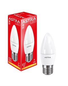 Лампа светодиодная C37 7Вт E27 3000K Astra