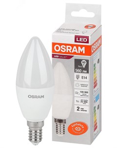 Лампа светодиодная В60 7Вт Е14 4000К 4058075578944 LED Value Osram
