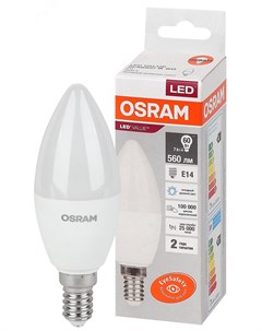 Лампа светодиодная В60 7Вт Е14 6500К 4058075579033 LED Value Osram