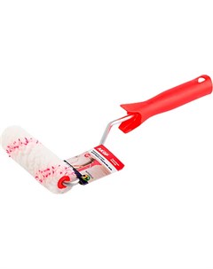 Валик 100 мм для водных красок полиэстер красная ручка Акор