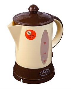 Электрочайник Polly-люкс, бежевый-коричневый, 1,7 л.