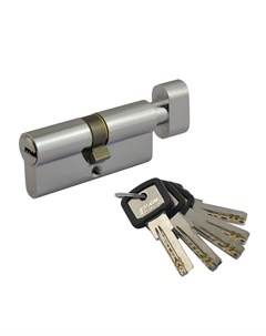 Механизм цилиндровый (35/35, ключ/вертушка, хром, перфоключ) ЛПУВ-70 Нора-м