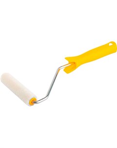 Валик 110 мм для лаков велюр шерсть желтая ручка Акор