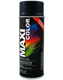 Эмаль аэрозольная черная глянцевая 400мл Maxi color