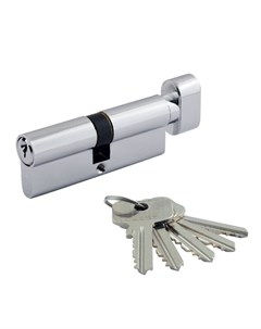 Механизм цилиндровый (40/40, ключ/вертушка, хром, английск.ключ) ЕСО Z ЛВ-80 Нора-м