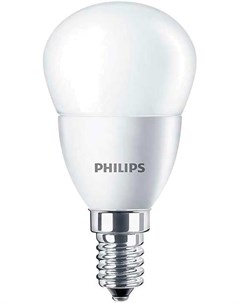 Лампа светодиодная Р45 шар 5 5Вт Е14 2700К тепл свет ESS 929001960107 LEDLustre Philips