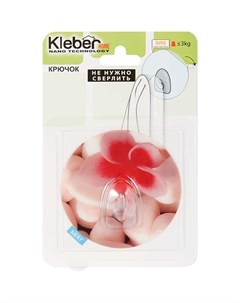 Крючок на силиконе Цветок розовый Kleber Home kle hm027 Fora
