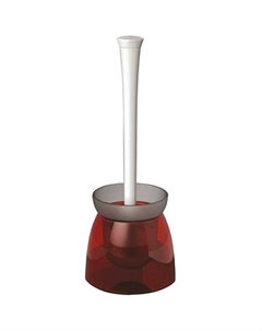 Ёрш для унитаза Primanova DUO прозрачно-красный M-E18-18-04