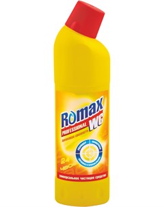 Универсальное чистящее средство WC лимонная свежесть 750г Romax