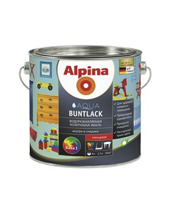 Эмаль Aqua Buntlack База 1 2 5л шелковисто матовый Alpina