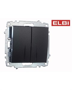 Zena/Vega дым. Выключатель 2-кл. с инд. (без рамки) 609-011100-203 El-bi