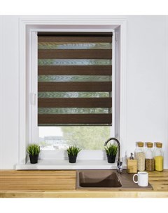 Рулонная штора День-Ночь LB 25-06 48х160 см, коричневый Lm decor