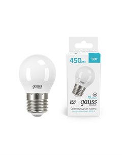 Лампа светодиодная G45 5Вт Е27 4000К LED M Basic Gauss